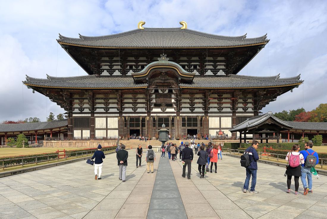 The Great Buddha Hall at Todai-ji temple in Nara
